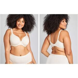 Cacique Off White Lightly Lined Full Coverage Bra Molded Cup Size 38G